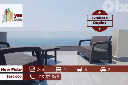 New Fidar 245m2 | Duplex | Terrace | Furnished | Brand New | ABA |