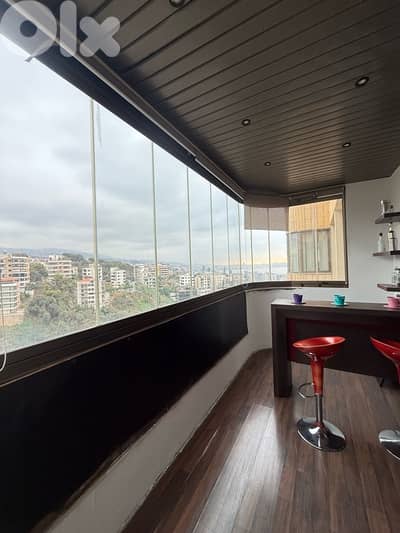 Fully furnished apartment for rent in Dbaye with mountain and sea view. Fully furnished apartment for rent in Dbaye with mountain and sea view.