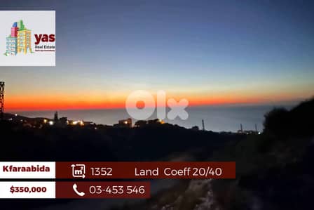 Kfaraabida 1352m2 | Land | Coeff 20/40 | Open Sea View | OH