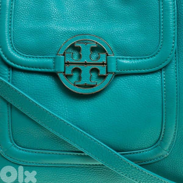 Tory Burch turquoise leather Amanda hobo 2