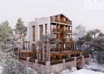 Chalet for sale in Faraya/ Under construction/ Terrace