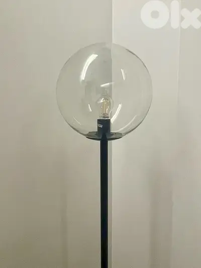 Modern Floor Lamp – Glass Globe Shade