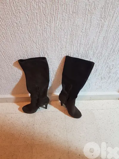 botine daim nubuck brown size 39 new