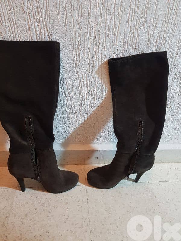 botine daim nubuck brown size 39 new 1
