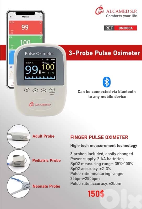 3-Probe Pulse Oximeter 0