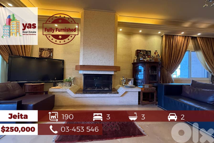 Jeita 190m2 | Fully Furnished | Excellent Condition | Impressive View 0