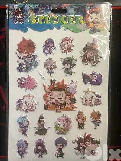Genshin Impact stickers 3 D