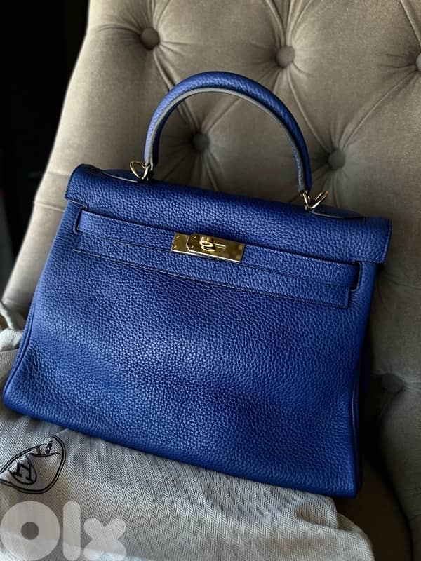 HERMES GENUINE LEATHER  Kelly bag 0