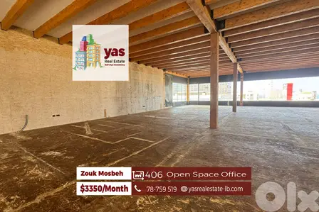 Zouk Mosbeh 406m2 | Office | Rent | Open Space | Prime Location | EL