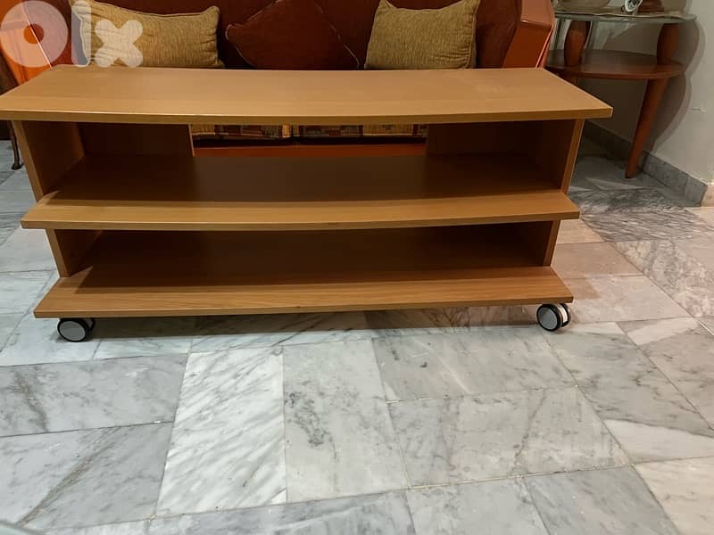Tv table with shelves 0