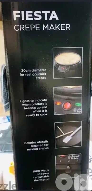 RUSSELL HOBBS CREPE MAKER FIESTA-NEW 1