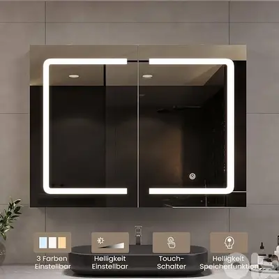 IKEA bathroom mirror with cabinet