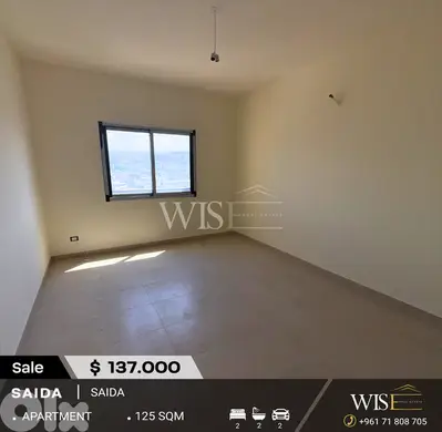 125 SQM Apartment for SALE in Saida!