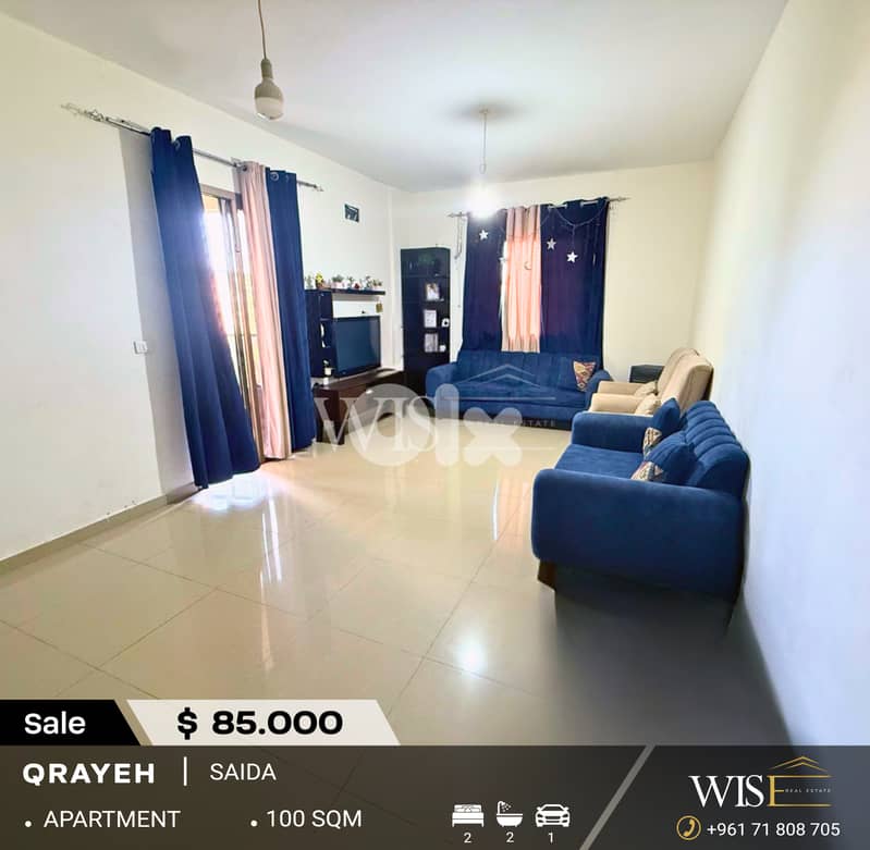 100 SQM Apartment for SALE in Qrayeh - Saida! 0