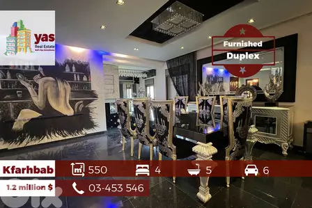Kfarhbab 550m2  | Furnished Duplex | Prime Location | Catch | EH/IV