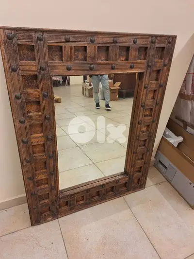 مراية خشب قطران انتيك قديم مميزة جدا  mirror