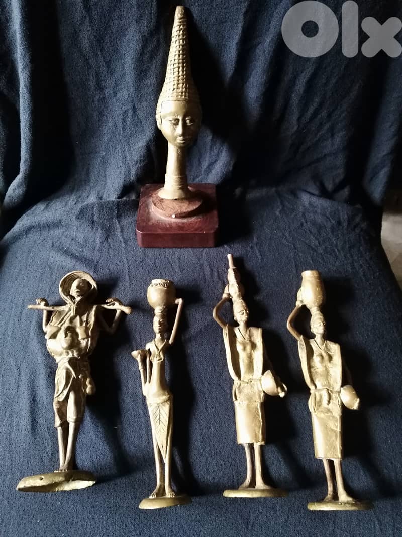 5 Statue ancien lourd en cuivre / 5 Heavy Old Statue in Copper 2