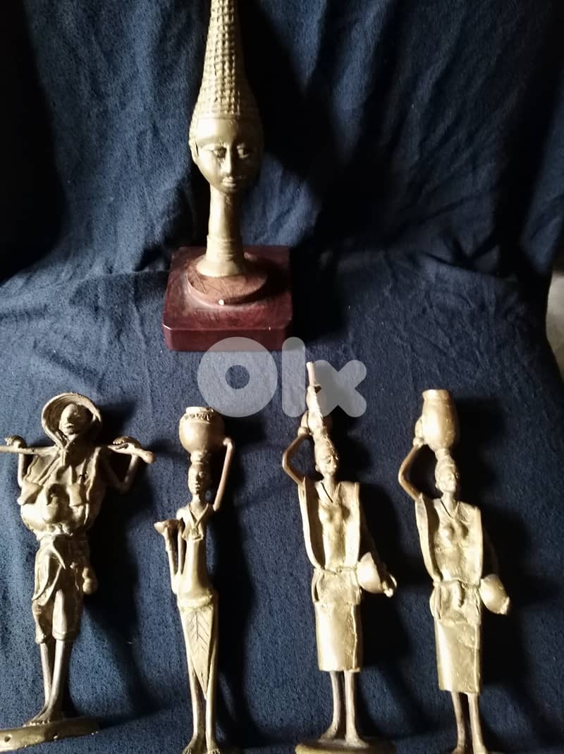 5 Statue ancien lourd en cuivre / 5 Heavy Old Statue in Copper 3
