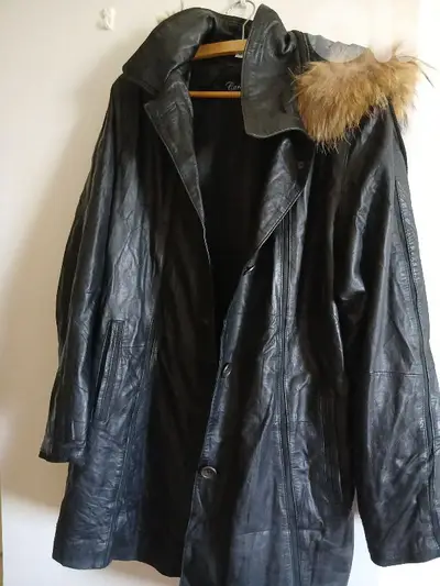 Leather coat