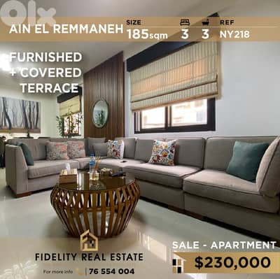 Apartment for sale in Ain El Remmaneh NY218 شقة للبيع في عين الرمانة