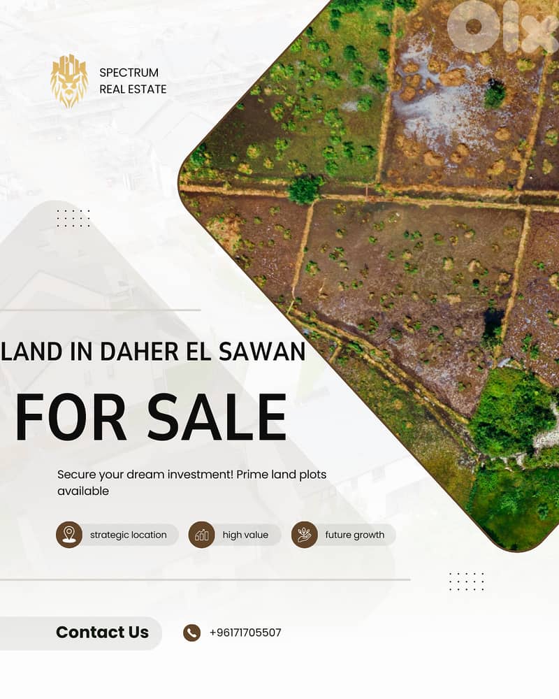 OPEN VIEW LAND FOR SALE IN DAHR EL SAWAN PRIME, ZONE 20/40, (BB-215) 0