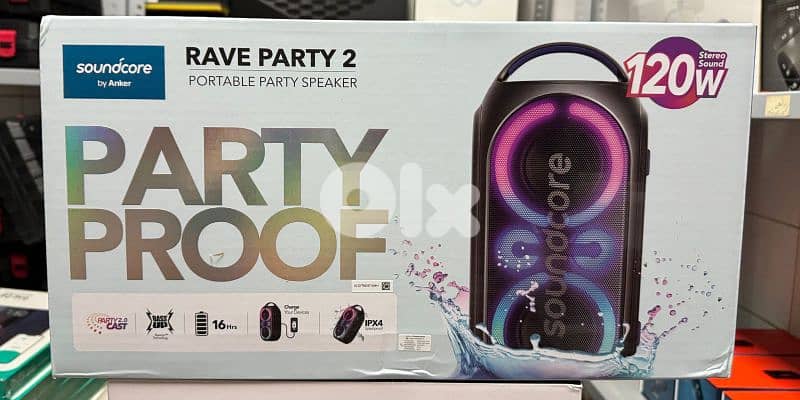 Anker soundcore rave party 2 120w 0