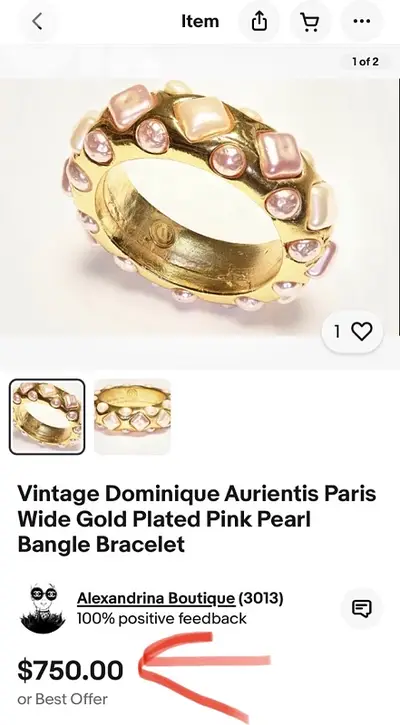 Old bracelet from 1980 Dominique Paris Aurientis original theprice700$