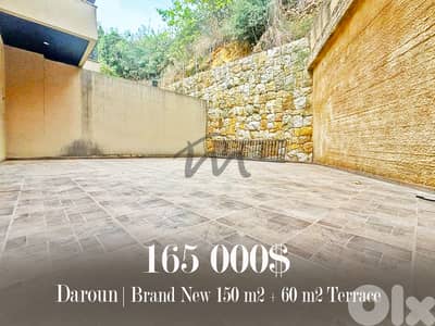 Daroun | Brand New 150m² + 60m² Terrace | Sea & Mountain View