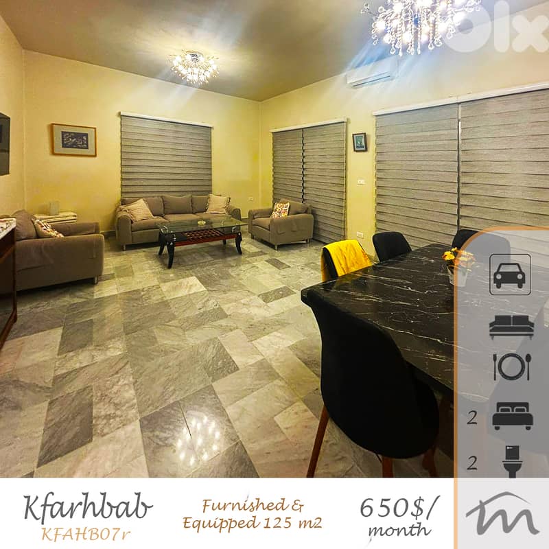 Kfarehbeb | Fully Furnished/Equipped/Decorated 125m² Apartment 0