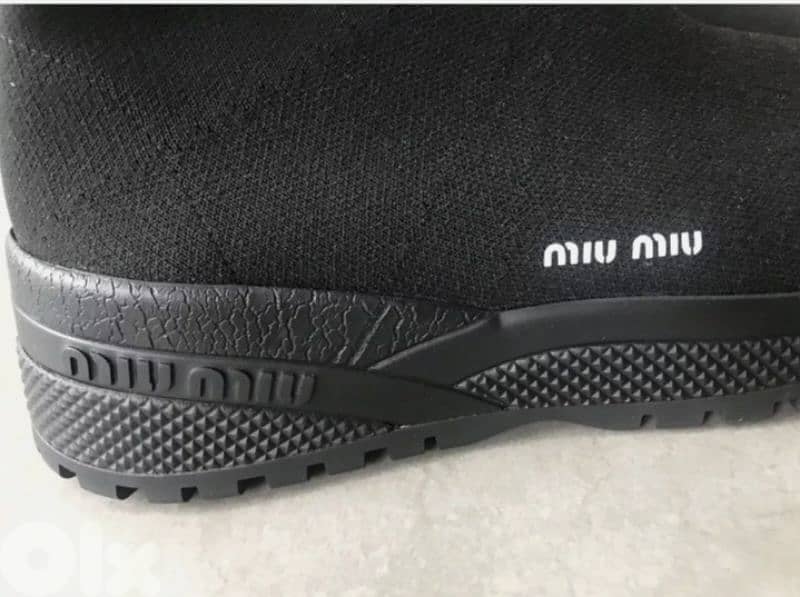 miu miu black sock sneakers 1