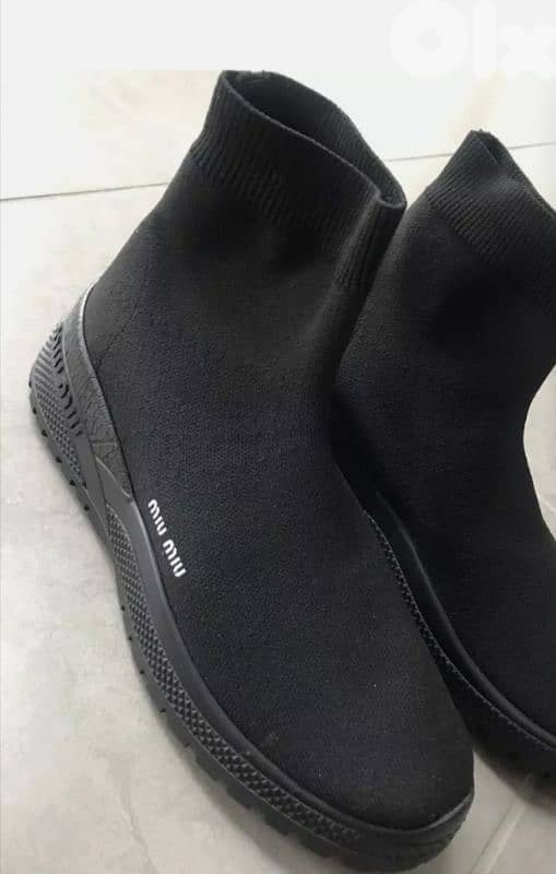 miu miu black sock sneakers 2