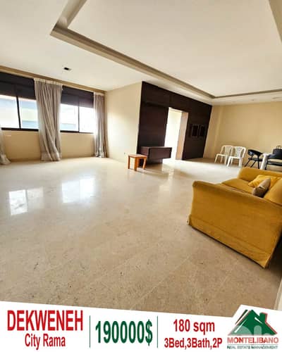 180 sqm Apartment For Sale in Dekweneh (City Rama) with City View