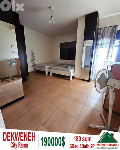 180 sqm Apartment For Sale in Dekweneh (City Rama) with City View