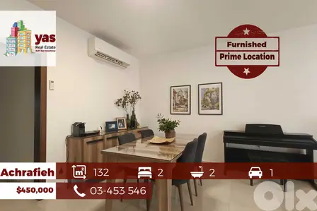 Achrafieh 132m2 | Furnished Flat | Prime Location | Catch | AA/WS