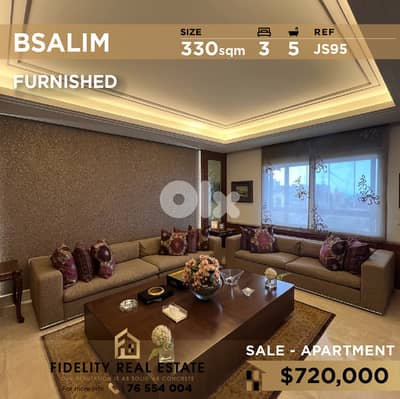 Apartment for sale in Bsalim FURNISHED JS95 شقة مفروشة للبيع بصاليم