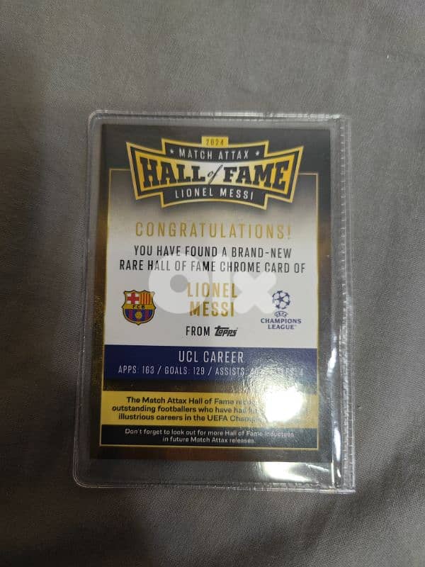 hall of Fame Messi card 1
