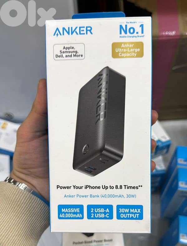 Anker powercore 347 powerbank 40k 30w black 0
