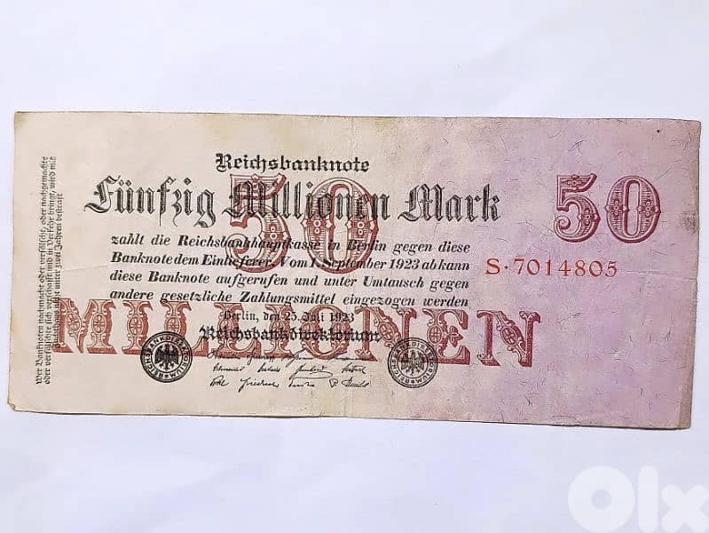 50 million mark Germany Banknote 0