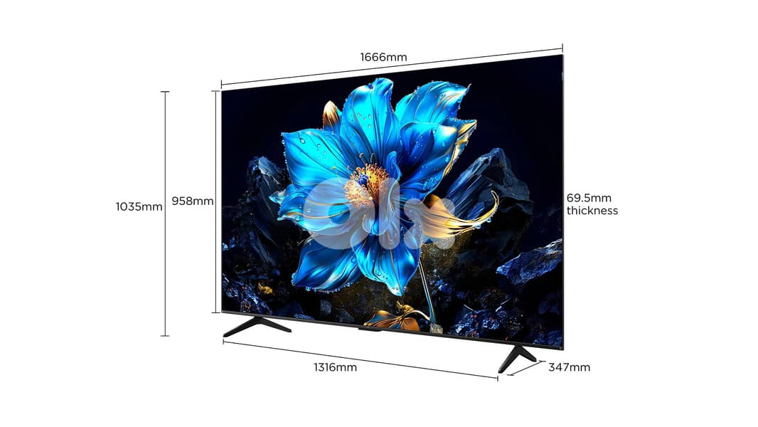 TCL P7K 43" 50" 55" 65" 75" Qled 4K 60Hz Google TV + ree wall bracket 4