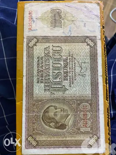 عملة ١٠٠٠ كونا كرواتيا سنة ١٩٤١