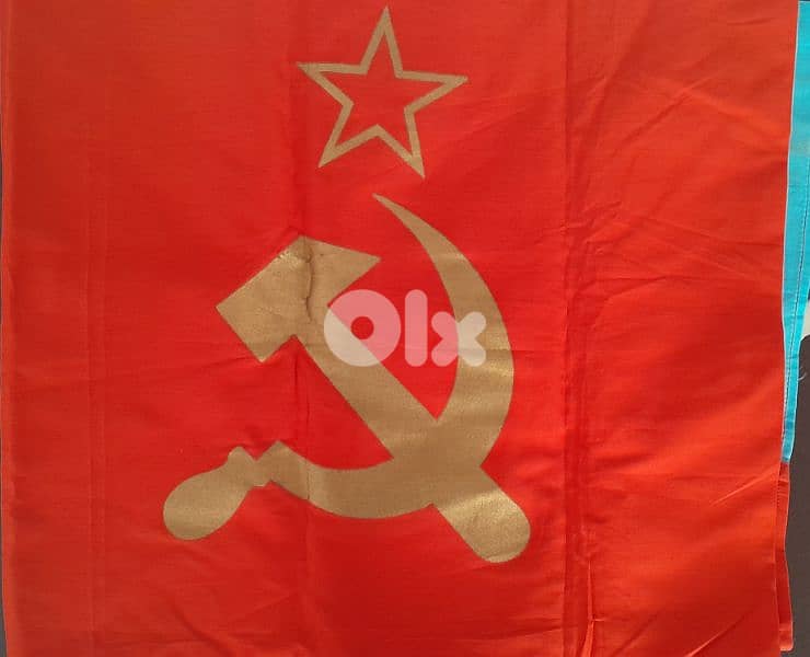 USSR Original flag of the Ukrainian SSR Republic Flag Hammer & Sickle 0