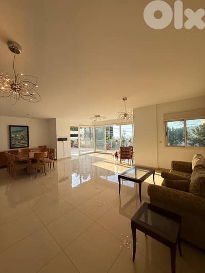 Spacious Sunny apartment for rent in Naccache W/ Huge terrace