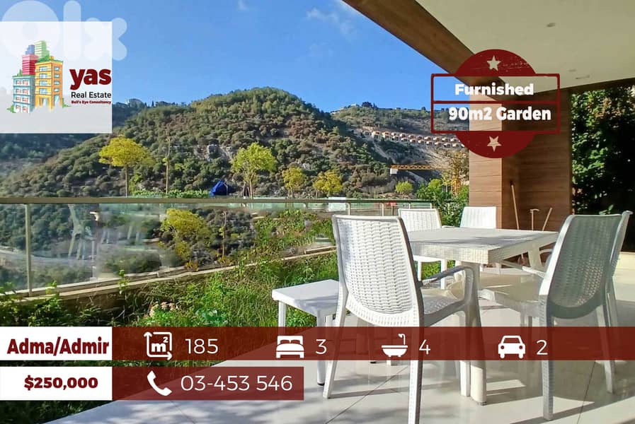 Adma/Admir 185m2 | 90m2 Garden | Furnished | Calm Area | View |EH/YV 0