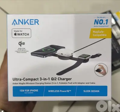 Anker magGo wireless charging station ultra compact 3 in 1 Qi2 charger