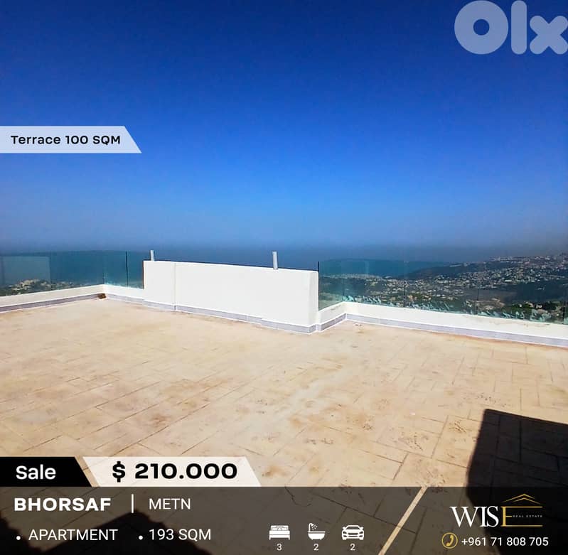 193 SQM Roof with Terrace for SALE in Bhersaf! 0