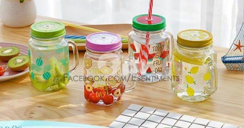 glass mason jars with straw 1