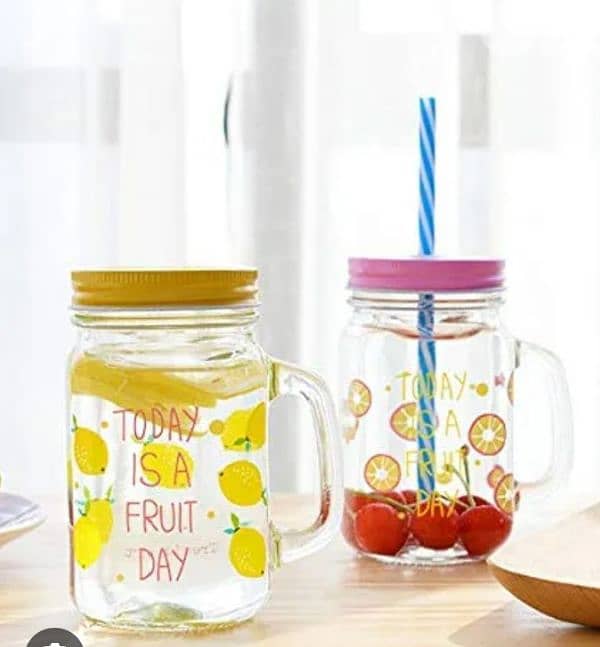 glass mason jars with straw 4