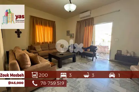 Zouk Mosbeh 200m2  | Generous Dimensions | Well Lighted | EL