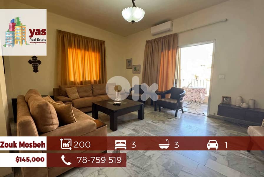 Zouk Mosbeh 200m2  | Generous Dimensions | Well Lighted | EL 0