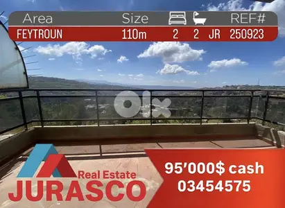 Apartment for sale in feytroun 110m/ شقة في فيطرون للبيع ١١٠ متر